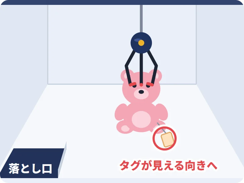 タグが見えるまでアームを動かす