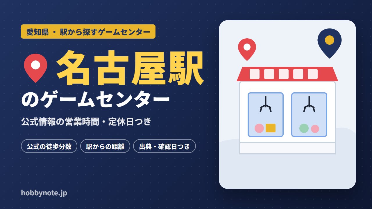 名古屋駅周辺のゲームセンター・クレーンゲーム