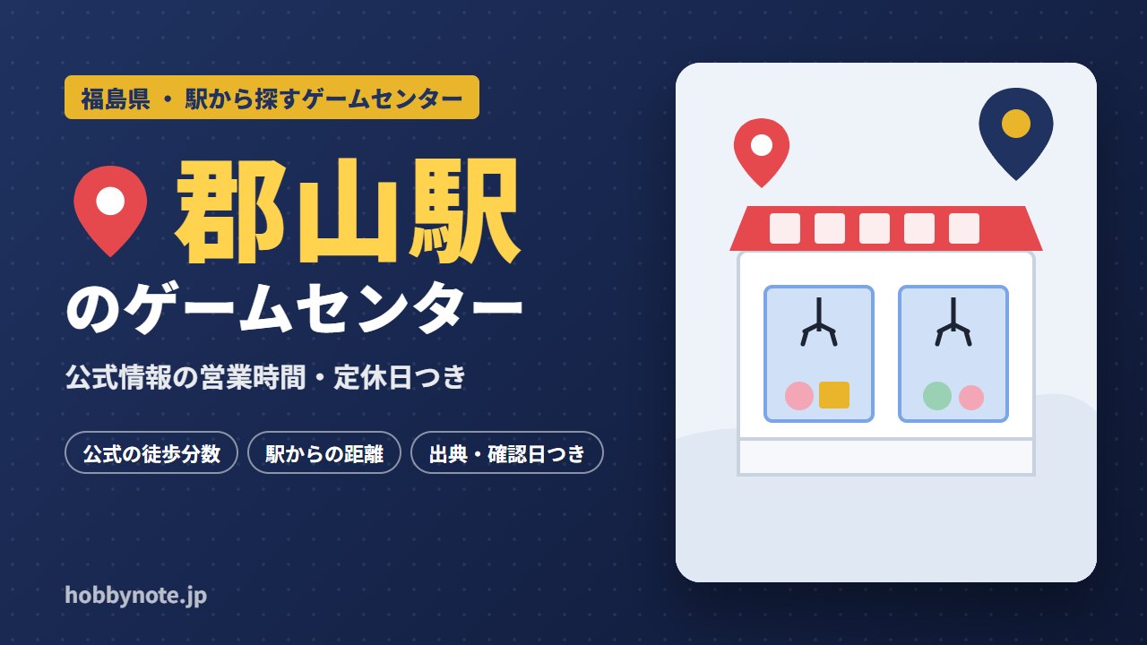 郡山駅周辺のゲームセンター・クレーンゲーム