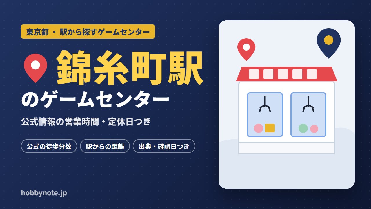 錦糸町駅周辺のゲームセンター・クレーンゲーム