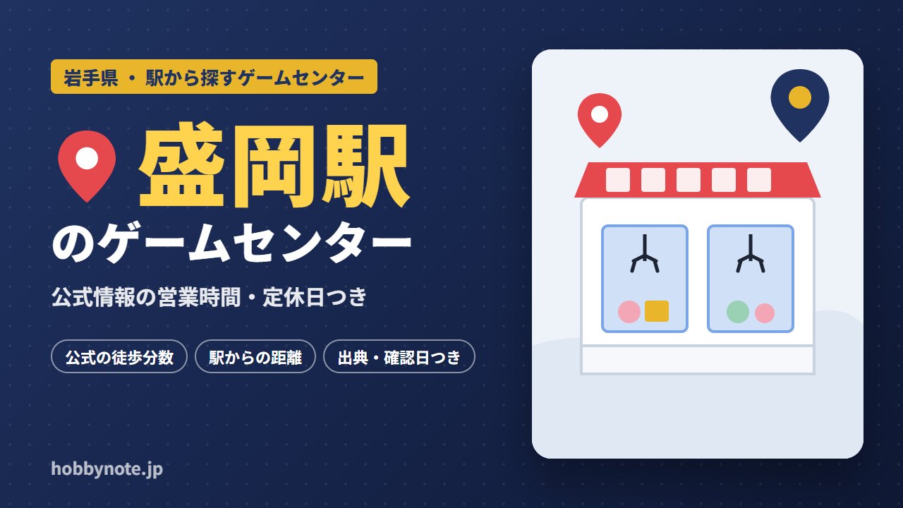 盛岡駅周辺のゲームセンター・クレーンゲーム