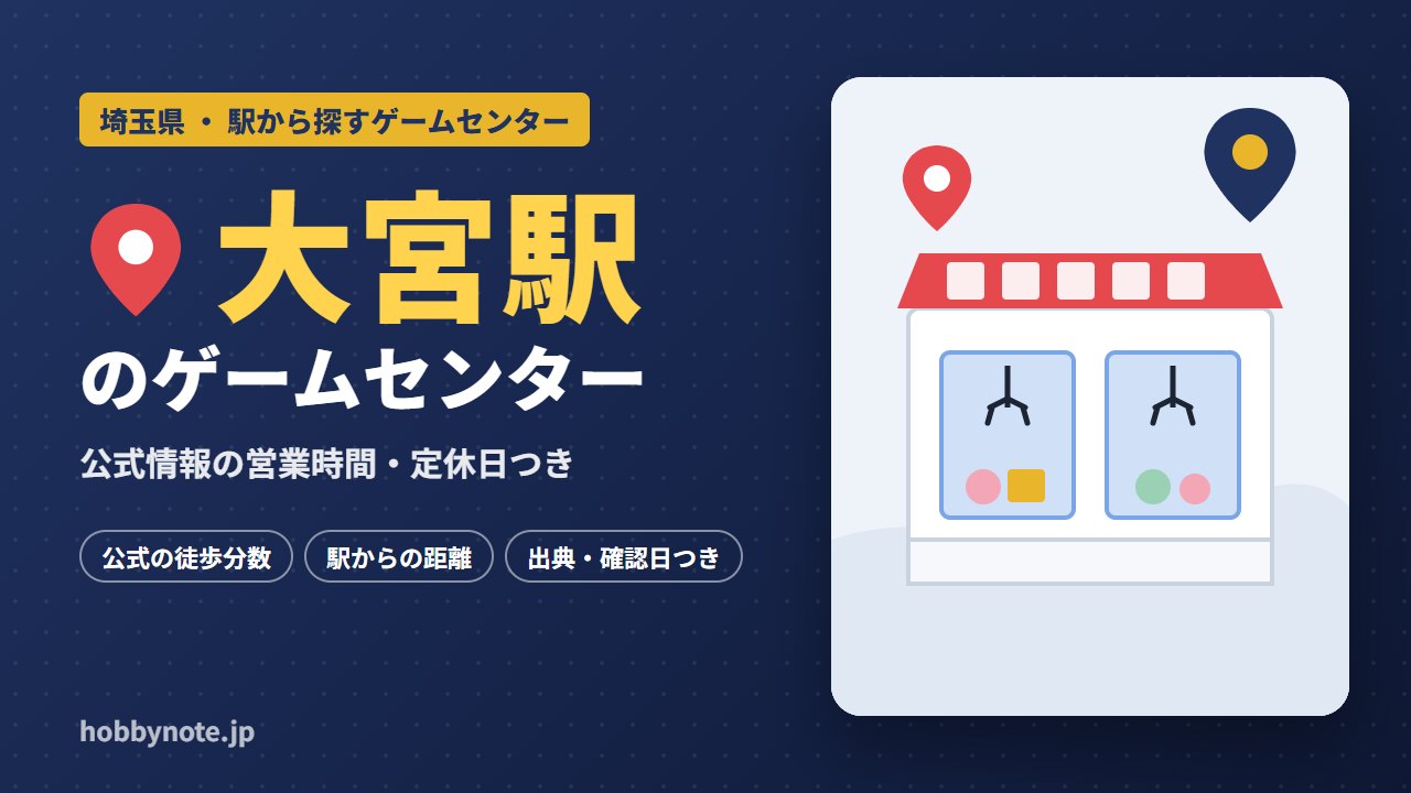 大宮駅周辺のゲームセンター・クレーンゲーム